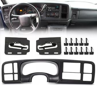 KARPAL Double Din Dash Bezel Cover Kit Compatible With 1999-2002 GMC Sierra Full-Size Trucks/SUV's Chevy Silverado Car Stereo Radio 15731974 15772850