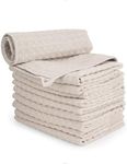 watchget Barista Micro Cloth 10 Pack, Microfiber Barista Cleaning Towels Microfiber Waffle Weave Kitchen Dish Cloth Coffee Bar Towel Coffee Machine Cleaning Cloth, Khaki(12"x12")