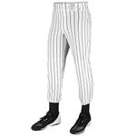 CHAMPRO Men's Triple Crown Pinstripe Polyester Baseball Pants White, Black