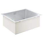 GROHE K700 - Stainless Steel Kitchen Sink with Overflow (Undermount, Top Mount or Flush Mount, 1 Bowl 50x40x20 cm, Thickness 1 mm, Waste Kit, Basket Strainer Waste, Mounting Set), 55x45 cm, 31574SD1