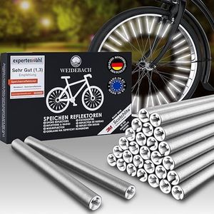 Weidebach® Set of 72 Spoke reflectors for Bicycles, StVZO (Road Traffic Act) Approved Bicycle Wheel Spoke Reflector, Spokes Lights for Maximum Visibility, Bicycle Reflector for All Types of Spokes