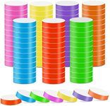 1400 Packs Paper Wristbands for Events, 7 Colors Waterproof Neon Party Wristbands Armband Paper Bracelets Identification Wristbands for Concert Club Bar Entrance Admission Party