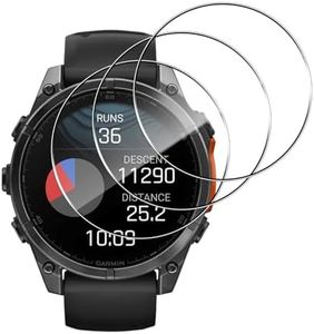 Aerku Protector de Pantalla para Garmin Fenix 8 51MM, [3 Piezas] 9H HD Alta Sensibilidad Resistente a Arañazos Cristal Templado Vidrio Templado