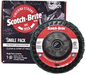 3M Scotch-Brite Clean and Strip XT Pro Extra Cut Disc, XC-DC, A/O Extra Coarse, Green, 4-1/2 in x 5/8 in-11, Type 27, Pack of 1, Heavy Duty Metal Stripper Disc, Aluminum Oxide