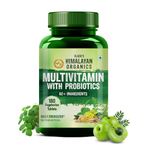 Vlado’s Himalayan Organics Multivitamin With Probiotics - 60 Ingredients Supplement For Men And Women | Vitamin C, D, E, B3, B5, B12, Zinc, Magnesium, Giloy & Biotin | Good For Bone & Joint Support | Gut health - 180 Veg Tablets