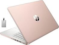 HP Stream 14" HD BrightView Laptop, Intel Celeron N4120, 8GB RAM, 64GB SSD, Intel HD Graphics, 720p Webcam, 1 Year Office 365, Gold, Win 11, 32GB Hotface USB Card