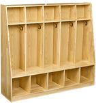 Amazon Basics Coat Locker, 5-Section with Bench