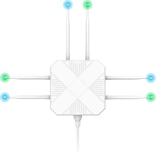 Mekupc AX3000 Outdoor WiFi 6 Extender - 2026 Outdoor Access Point - Long-Range Dual Band WiFi, IP67/PoE/5 Antennas for Events, Commercial Use | Starlink-Compatible