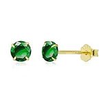 Tiny Emerald Earrings Green Earring