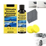 NanoPolix Scratch Remover, Car Scratch Remover Kit, Car Paint Scratch Repair with Sponge and Towel, Quick Fix Removal Paste for Deep Scratches, All Paint Colors Polishing Kit Restore Metal Shine 100ML