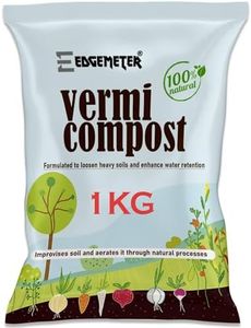 EDGEMETER Vermicompost Fertilizer Manure For Plants 1 Kg |Vermi compost for plant| Organic Manure for Plants | Fertilizer for Home Gardening | Natural Booster for Flowering Plant 1Kg