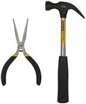 STANLEY 51-152 220gms Claw Hammer Steel Shaft with STANLEY 84-096-23 127mm 5-Inches Needle Nose Miniature Plier