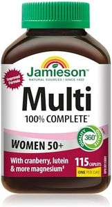 Jamieson 100% Complete Multivitamin for Adult Women 50+, with Cranberry, Lutein & Magnesium