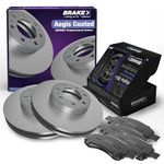 Brake X Front Brake Pads and Rotors Kit replacement for 2010-2016 Hyundai Genesis Coupe | AEGIS GEOMET Coated Rotors and Alpha Ceramic Brake Pads