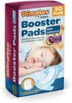 Dimples Booster Pads, Baby Diaper Doubler with Adhesive - Boosts Diaper Absorbency - No More leaks 30 Count (with Adhesive for Secure Fit) … (30 Count)