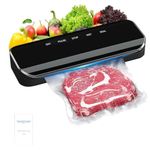 Supvox® Automatic Vacuum Sealer - Smart Sensor, 80kpa Suction, Dry & Moist Modes, Rechargeable Food Sealer for Fresh Meat, Cereal, Fruits & Semi-Liquid Items, Ideal for Home Use