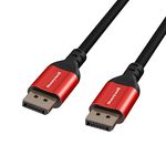 Honeywell Display Port To Display Port 2.0 Cable, 8K@60Hz UHD Resolution, 2 Mtr, 40 GBPS Transmission Speed, Male to Male, Compatible with TV, Laptop, Projector, Monitor etc