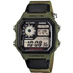 Casio Men's AE1200WHB-3BV Green Cloth Quartz Sport Watch