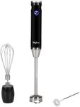 Magiccos Immersion Stick Hand Blender - 9 Speeds Contorl, Slim Stick Blender Wand, 350W DC Motor, For Shakes and Smoothies, Puree Baby Food & Soup, Whisk & Milk Frother Attachments(Black)