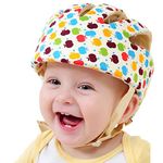 IULONEE Baby Helmet Toddler Protective Hat Infant Head Protective Cotton Hat Toddler Adjustable Safety Helmet (Apple Flower)