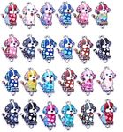 MANLOUFUSHI 30 Pcs Mixed Color Alloy Cute Dog Charms Jewelry Enamel Pendant Decoration DIY Handmade Making Necklace Bracelet Earring Keychain Accessories 25*16mm, Metal, No Gemstone