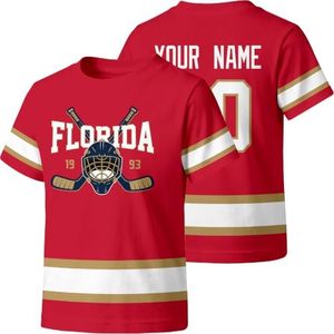 KREDE Florida T Shirt Custom Name Number Gift for Kids Girl Boy