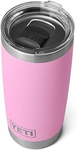 YETI Rambler 20 oz Tumbler, Stainless Steel, Vacuum Insulated with MagSlider Lid, Power Pink