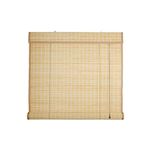 Flora Premium Roll Up Bamboo Curtains/Blinds for Windows| Shade for Sunlight, Rain & Dust Protection| Bamboo Screen for Balcony, Hotel, Resort, Restaurant| Indoor Use | (Beige, 6 Width/5 Height feet)