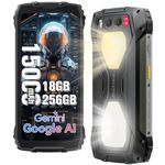 Blackview BV7300 Rugged Smartphone Android 14,18GB+256GB/2TB TF, 15000mAh 45W Fast Charge, 50MP+32MP+20MP Night Vision Camera,6.67" FHD+, 800LM Camp Light Rugged Phone, Face Fingerprint Unlock/NFC