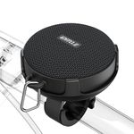 Inwa Bluetooth Bicycle Speakers with TF Card Mode, Waterproof Wireless Portable Traveling Bike Speaker, Built in Mic for Bicycle Riding, Showering, Hiking, Pool, Beach(Black, Sold by Huide Europe)