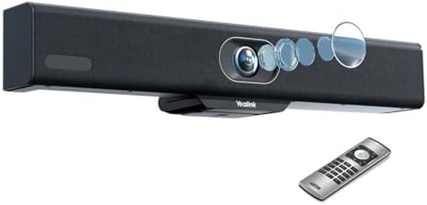 Yealink MeetingBar A10 4K Video Conference Room System with 120 Wide Angle Camera AI Auto Framing Conference Webcam with 8 Mics Arrays Speaker Tracking Noise Cancellation Teams Zoom Certified