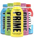 Prime Hydration 5 Pack With The Newest Flavour Lemonade, Strawberry Watermelon, Ice Pop, Blue Raspberry, & Lemon Lime