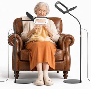 15X Magnifying Floor Lamp, Gooseneck Magnifier for Seniors Knitting Crafts