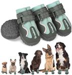 EXPAWLORER 4PCS Anti-Slip Dog Shoes - Waterproof Dog Booties & Paw Protectors with Reflective Straps for Outdoor Cold/Hot Pavement, Indoor Hardwood Floors, Winter Boots for Small Medium Large Dogs