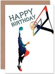 Wee Blue Coo Basketball Birthday Greeting Card - Slam Dunk CP1118