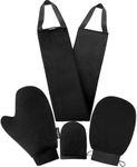 Yvoier Self Tanning Mitt Applicator Kit 4 in 1 Self Applicator Set with Exfoliating Glove,Tan Mitt Applicator, Tanning Back Lotion Applicators for Your Back,Face Mitt for Tanning Lotion, Spray, Mousse