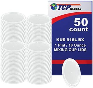 Custom Shop/TCP Global (Box of 50 Lids - Pint Size) Exclusively fits TCP Global 16 Ounce Paint Mix Cups