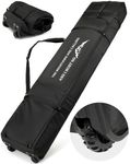 XINTREY Snowboard Bag with Wheels Padded Rolling Double Ski Bag for Air Travel Waterproof | Fully Adjustable fit 150cm-190cm