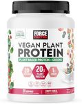 FORCE FACTOR Vegan Plant Protein, Plant-Based Protein + Greens, Greens Powder with 20g Plant Based Protein, Digestive Enzymes, and Fiber, Fruity Cereal Flavor, 20 Servings (Packaging May Vary)