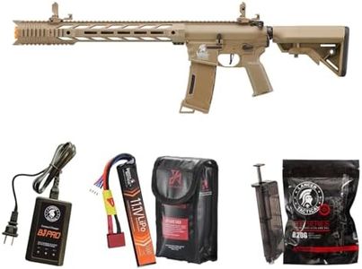 Lancer Tactical Gen 3 SPR Interceptor M4 Airsoft with Programmable Mosfet/ETU-Electric Full/Semi-Auto AEG Rifle (Lipo Battery & Charger Included) (Tan)
