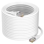 Sounce Cat6 Ethernet Cable, 30 Meter High Speed 550MHz / 10 Gigabit UTP LAN Cable RJ45 Network Cable for Modem, Router, PC, Laptop, TV, Gaming Console, NAS & More – White