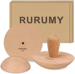 Pottery Molds Solid Wood - 4.5", 5.5", 6.5" Ceramic Clay Mold Set with Interchangeable Handle for Creating Plates, Bowls, DIY Gifts