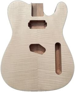 Unfinished Guitar Body Mahogany Flame Maple Veneer Guitar DIY For TL Style