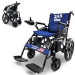 ComfyGO 6011 Electric Wheelchair, Lightweight Folding Wheelchairs,Motorized Wheel Chair,12 AH Battery,18″ Wide Seat, 265 Max Loading Weight, Fits Any Trunk