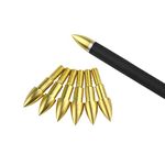 24 Pieces Archery Screw in Field Points 75 Grain Broadheads Screw-in Arrow Heads Arrow Tips for Target Practice Shooting (Gold)