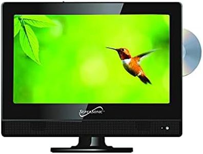 Supersonic SC-1312 13.3-Inch ELED FHD TV with Built-in DVD Player, HDMI, USB, SD, 1080p, Dual Tuners, Multi-Language OSD and AC/DC Compatibility - Perfect RV & Kitchen TV