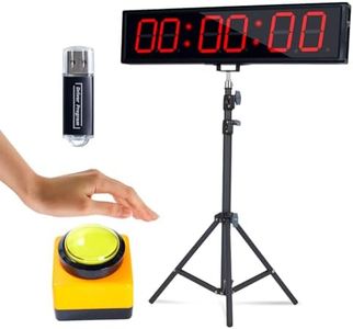 BS-MIAOBO Independent Button Type 1.5-inch Fitness Room Rest Timer, Suitable for Gym Exercise/School/Home Exercise/Boxing Gym/Indoor Rock Climbing (4.2-inch Data PC Transmission Mode)