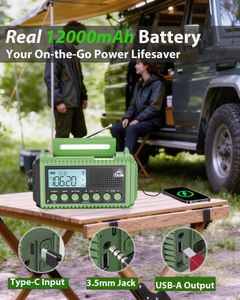 Roxicosly Emergency Solar Radio – Portable Hand Crank, AM/FM, Weather Alert