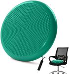 Wobble Cushion，Wiggle Seat，Balance Disc Extra Thick ，for Home Yoga Balance Stability Training, Office & Classroom Improve Sitting Posture Relive Back Pain(34cm/13.4in) Dark Green