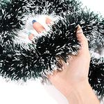 Kapoor Crafts Set Of 3 Snow Garland For Christmas Tree Decoration Ornaments Tinsel Snow Garlands For Xmas Home - Christmas Decorations Items Home Office Railing Decor - (6 Ft Length), 180 CM